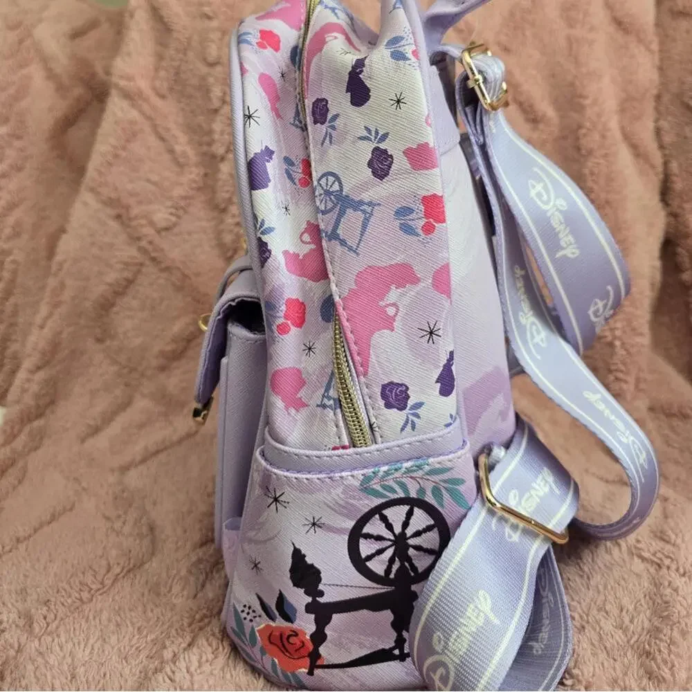 Disney Sleeping Beauty 11 Inch Vegan Leather Mini Backpack - Picture 2 of 6